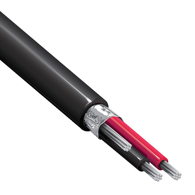 CABLE 2COND 22AWG BLACK SHLD