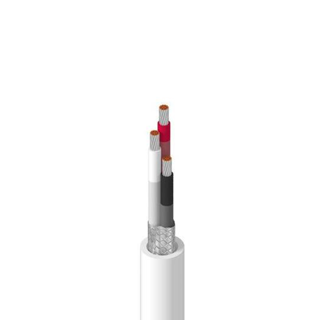 CABLE 3CON 22AWG WHT SHLD