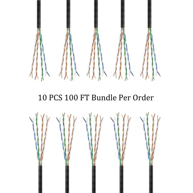 CAT6E 24G UTP CMX OUTDR SLD 100'