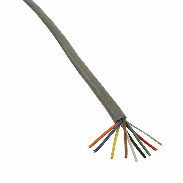CABLE 8COND 24AWG GRAY SHLD 100'