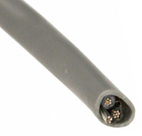 CABLE 2COND 24AWG GRAY SHLD 50'