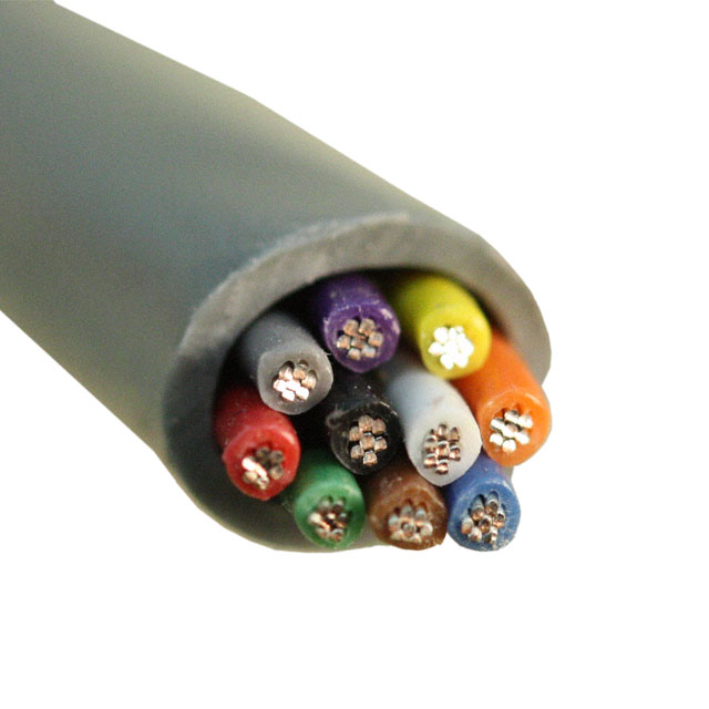 CABLE 10COND 22AWG GRAY 50'