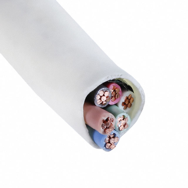 CABLE 6COND 18AWG WHITE SHLD 50'