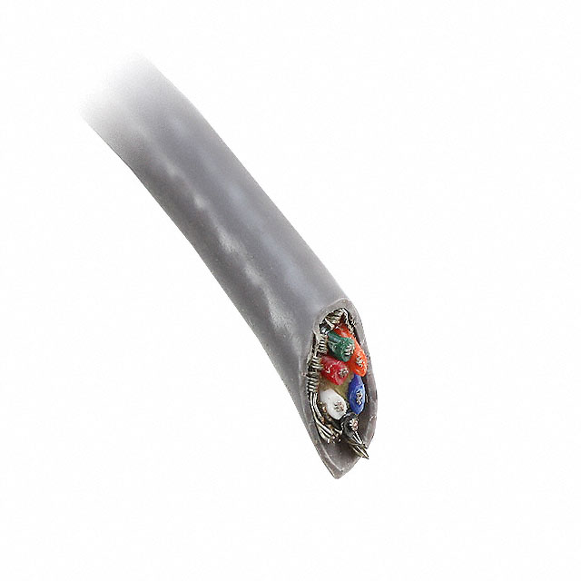 CABLE 6CON 28AWG SLATE SHLD 100'
