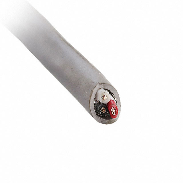 CABLE 3CON 28AWG SLATE SHLD 500'