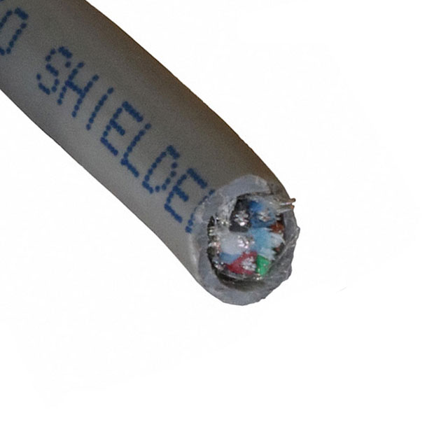 CABLE 6CON 24AWG SLATE SHLD 100'