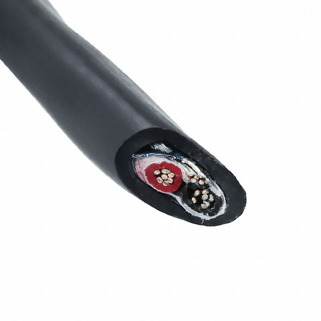 CABLE 2COND 18AWG BLK SHLD 100'