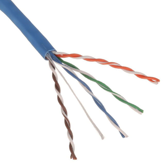 CABLE CAT5E 8CON 24AWG BLU 1000'