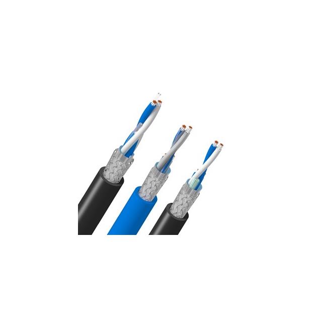 CABLE 2COND 22AWG BLK SHLD