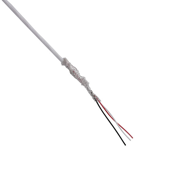 CABLE 3CON 26AWG WHT SHLD 100'