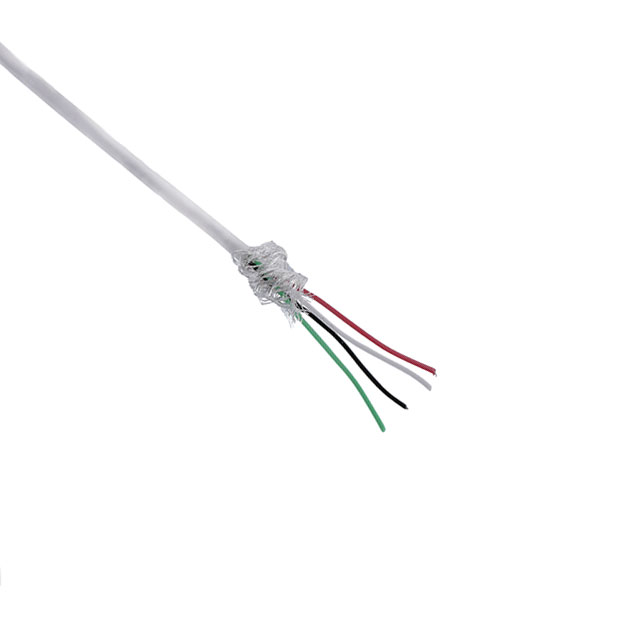 CABLE 4CON 26AWG WHT SHLD 100'