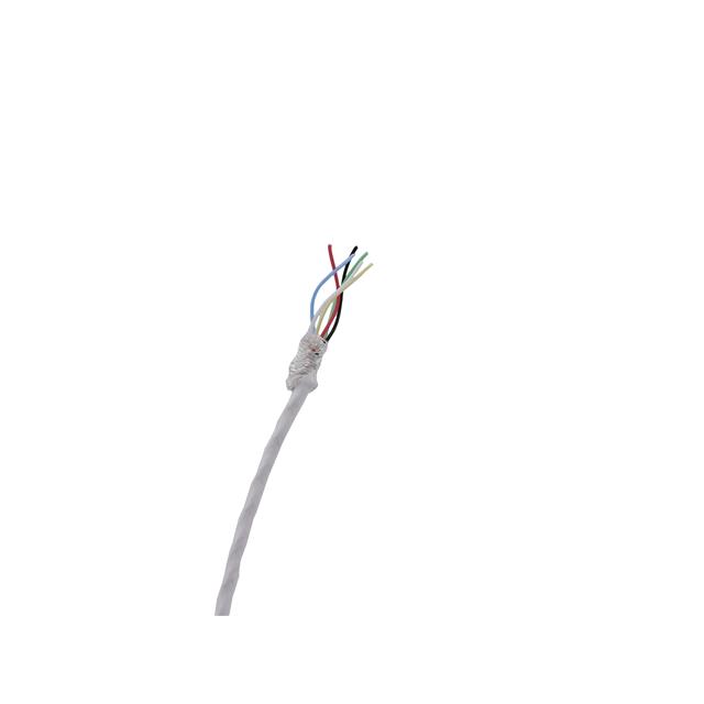 CABLE 6CON 28AWG WHT SHLD 100'