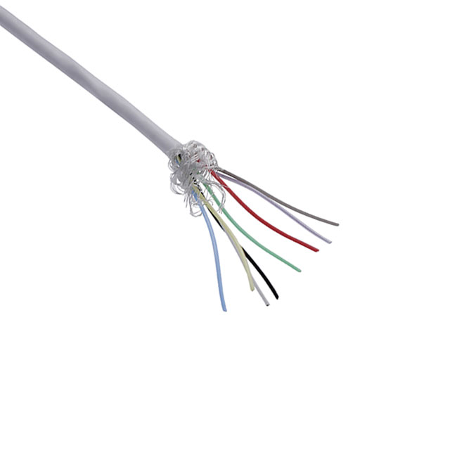 CABLE 8CON 28AWG WHT SHLD 100'