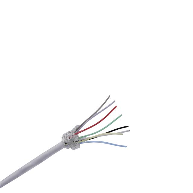 CABLE 8CON 28AWG WHT SHLD 500'