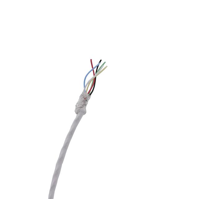 CABLE 6CON 30AWG WHT SHLD 100'