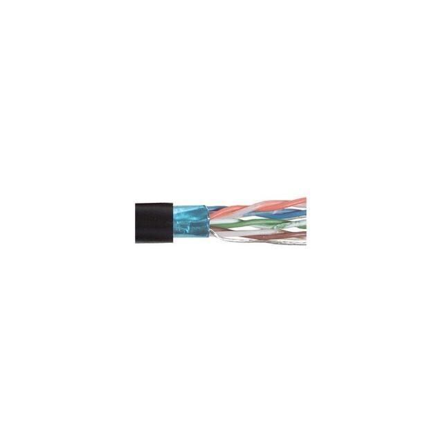 C5E F/UTP 24SLD PE BLK 1KFT