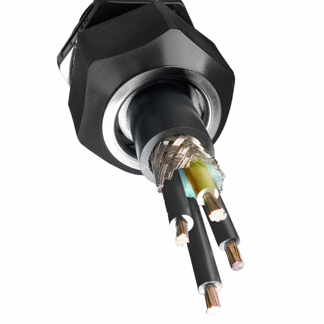 CABLE 4COND 8AWG BLK SHLD 100'