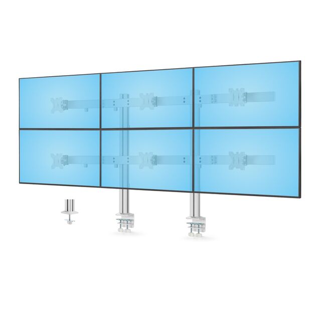 SIX-MONITOR DESK MOUNT/MAX 32"
