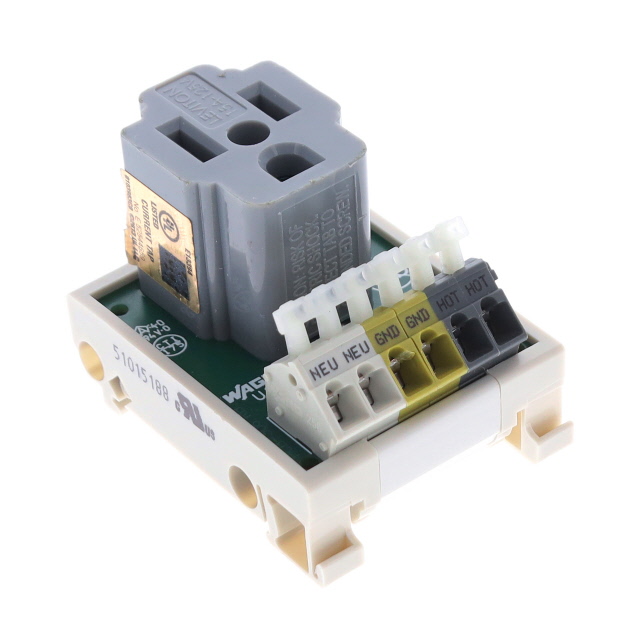 PCB AC OUTLET RECEPTACLE, SINGLE