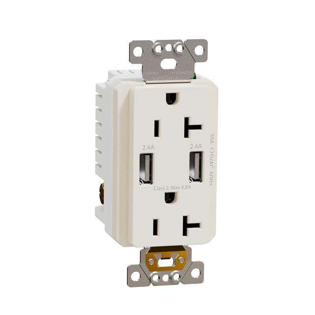 USB A/A 4.8A CHARGR TR DUPLX 20A