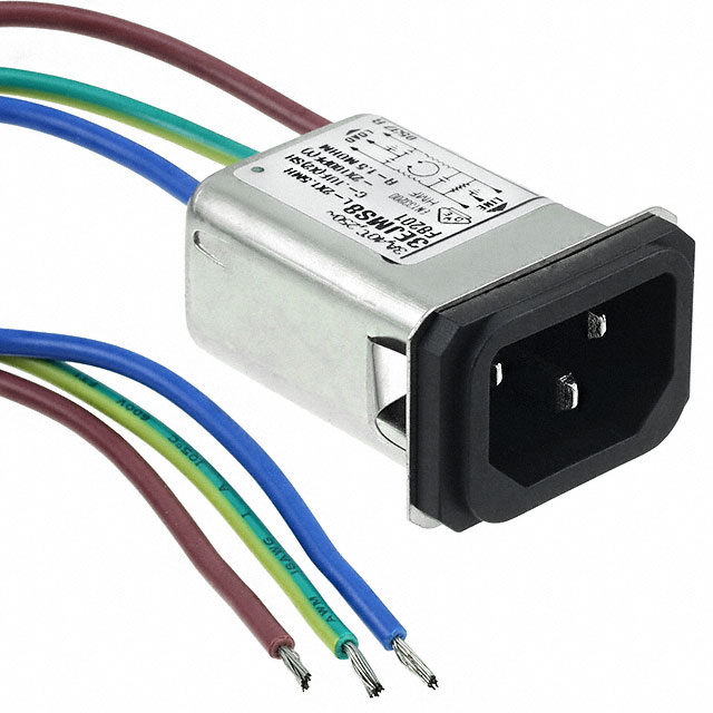 PWR ENT RCPT IEC320-C14 PNL WIRE