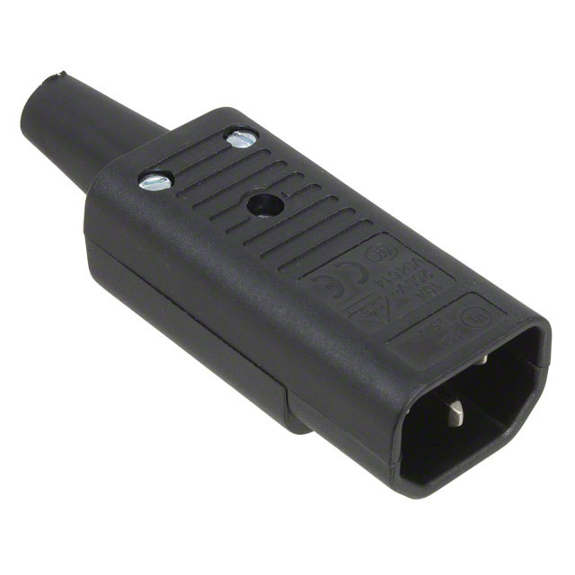 PWR ENT PLUG IEC320-2-2E STR SCR