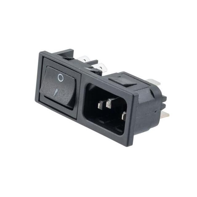 AC PEM C14 1.5MM PANEL SNAP-IN