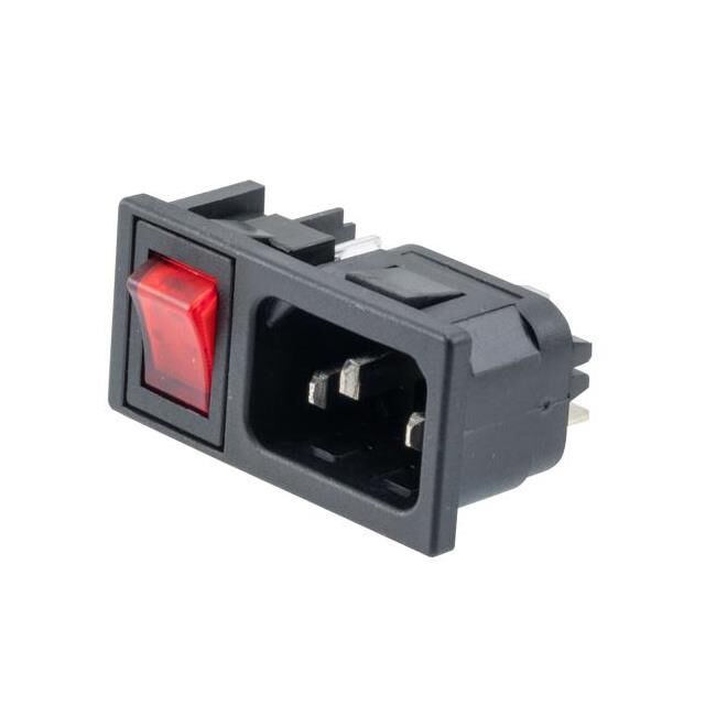 AC PEM C14 1.5MM PANEL SNAP-IN