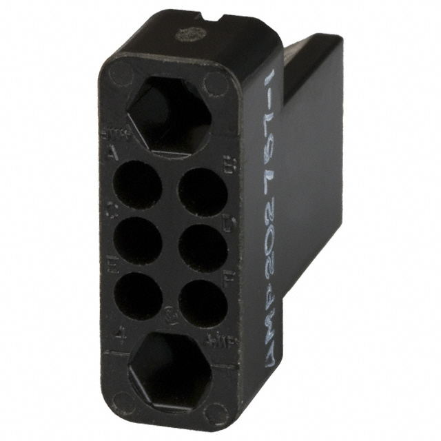 CONN 6POS BLACK PNL MNT