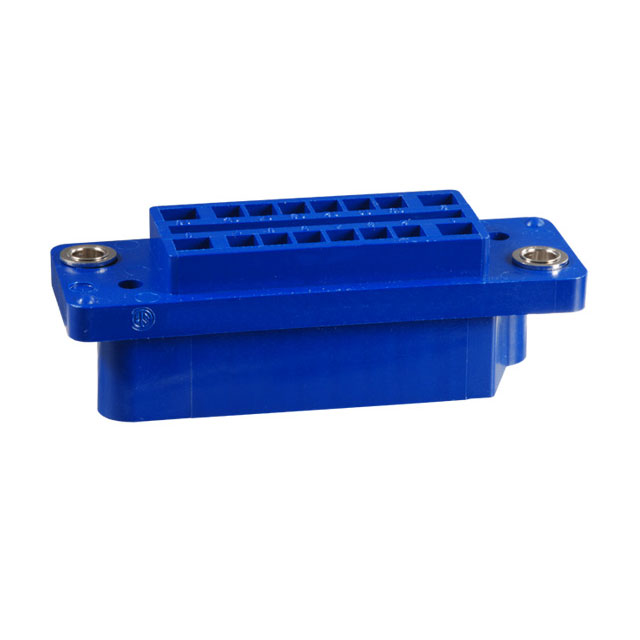 CONN RCPT HSG RACK & PNL 16P BLU