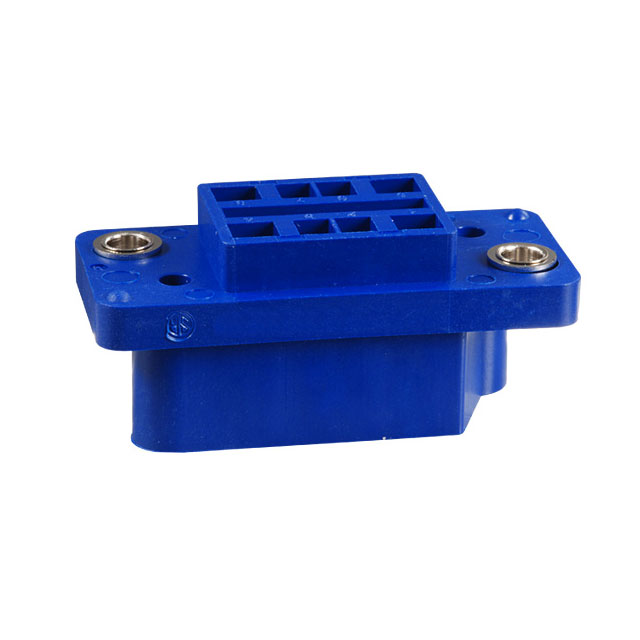 CONN RCPT HSG RACK & PNL 8P BLU