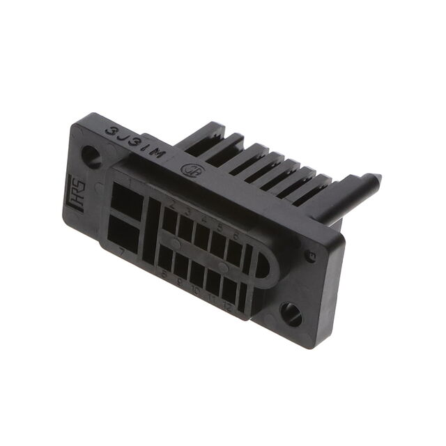 CONN PLUG HSG RACK & PNL 12P BLK