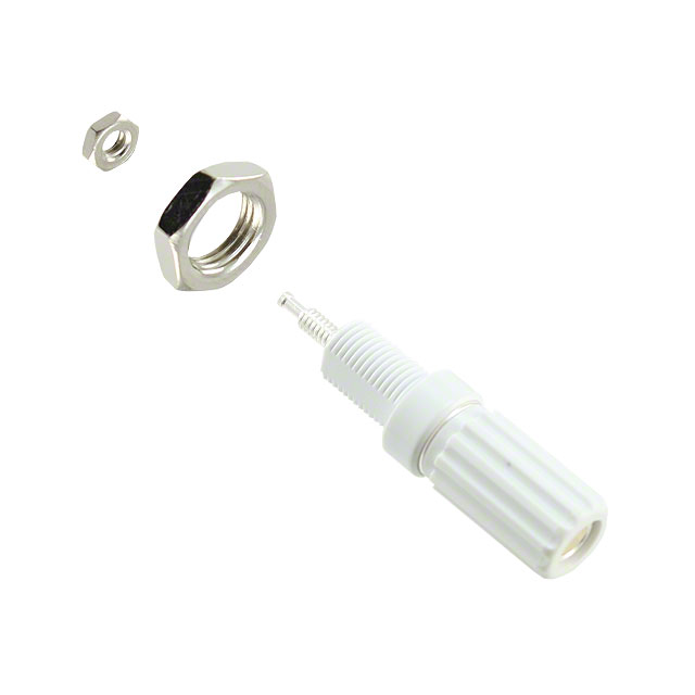 CONN BIND POST KNURLED WHITE