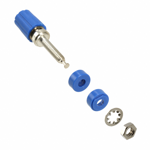 CONN BIND POST KNURLED BLUE