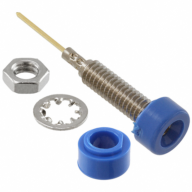 CONN TIP JACK MINI WIRE WRAP BLU