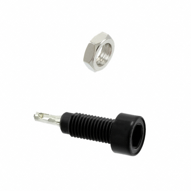 CONN TIP JACK SLDR EYELET BLACK