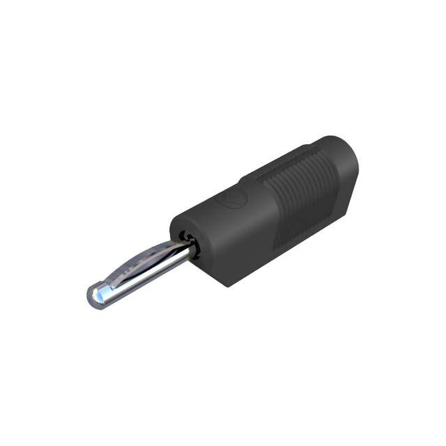 BANANA PLUG BLK 4MM STACKABLE SC