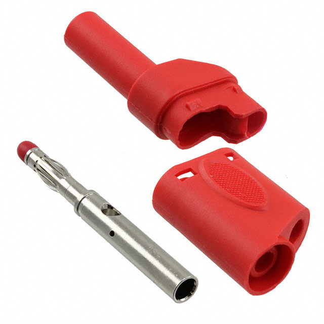 CONN BANANA PLUG STACK SLDR RED