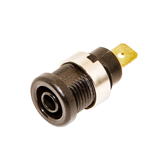 CONN BANANA JACK SOLDER BLACK