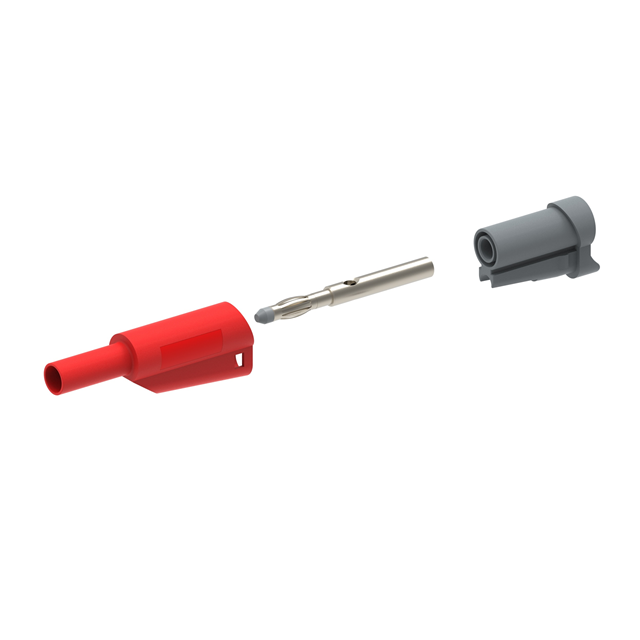 CONN BANANA PLUG STACK SLDR RED
