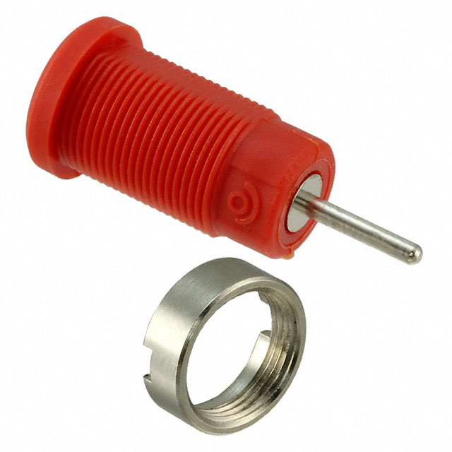 CONN BANANA JACK SOLDER RED