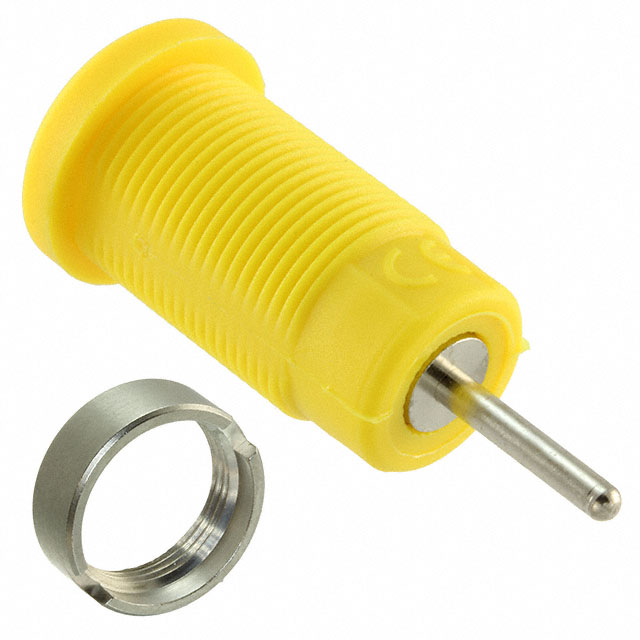 CONN BANANA JACK SOLDER YELLOW