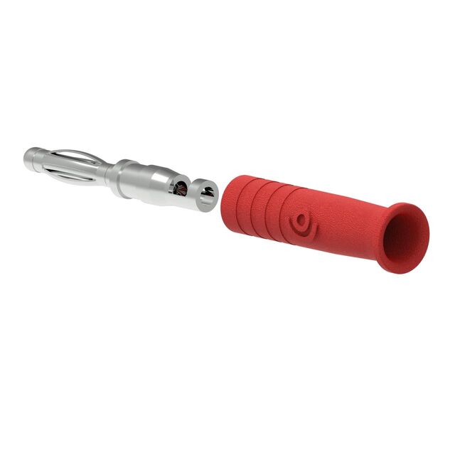 PLUG DIY 2MM SLDR PRESS INSL RED