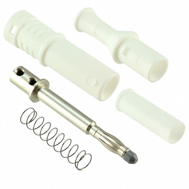CONN BANANA PLUG SLDRLESS WHITE
