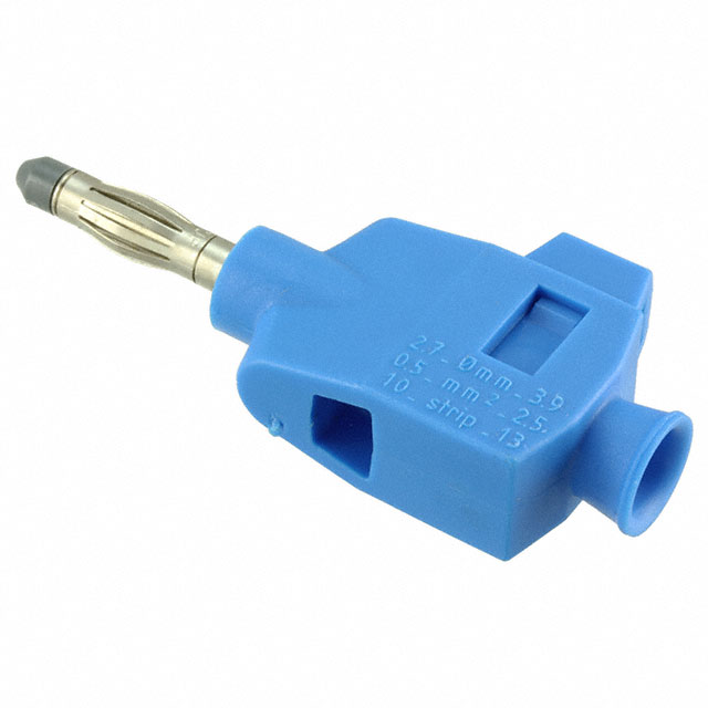 CONN BANANA PLUG SOLDERLESS BLUE
