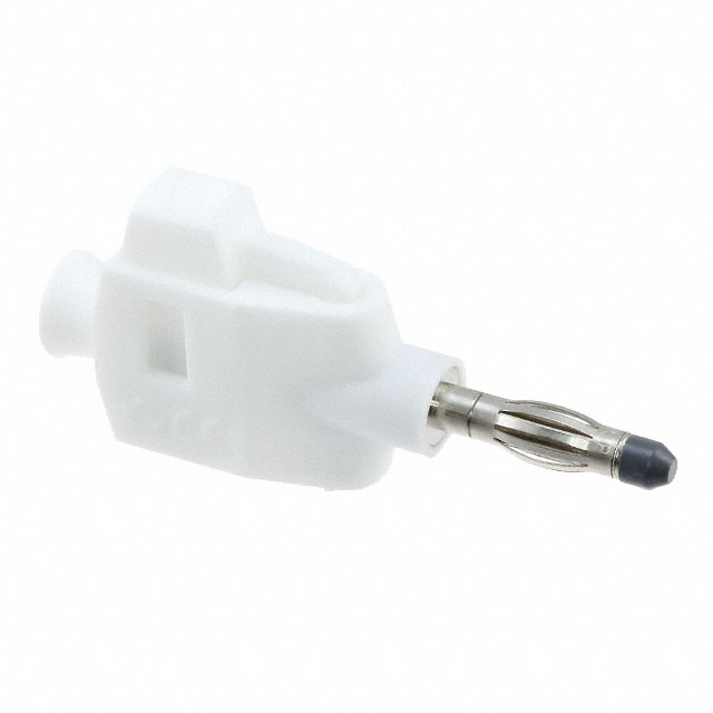 CONN BANANA PLUG SLDRLESS WHITE
