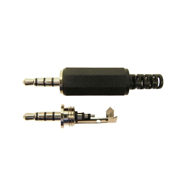 3.5MM 4P JACK PLUG BLACK 4MM