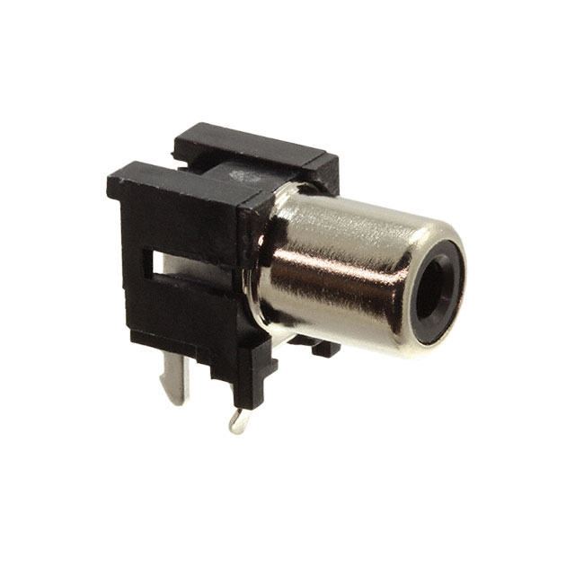 CONN RCA PHONO JACK R/A BLACK