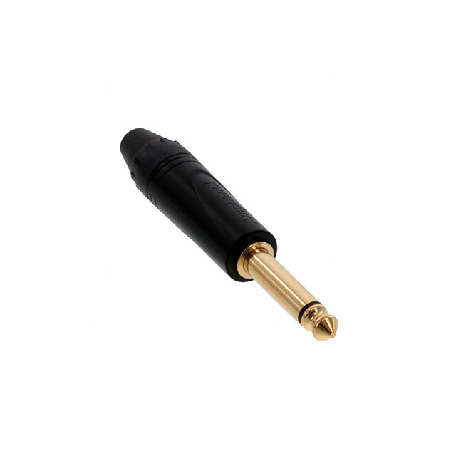 1/4" PHONE STR MONO BLACK GOLD