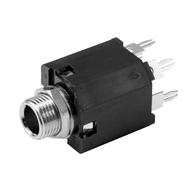 AUDIO JACK, 6.35 MM, VERTICAL, 3